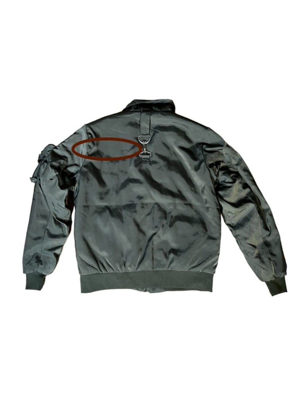 Weive Mens Bomber Jacket Green SM Hardware Waist Length Chain Unisex Streetwear - Picture 8 of 8